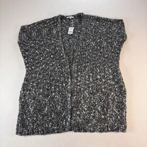 Maje Cardigan Vest Womens Sz 2 Wool Blend Faune Gray Pockets  Chunky NWOT Boho